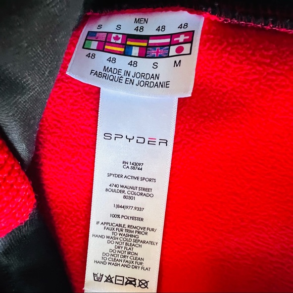Spyder Bandit Full-zip Stryke Mens Jacket 71h64008-63 Racing Red Size Small - Picture 8 of 11